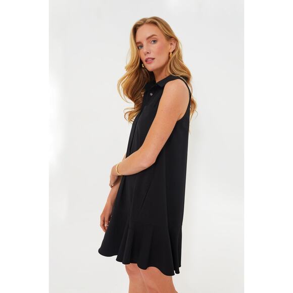 TUCKERNUCK Black Crepe Sleeveless Callahan Shirt Dress Size M NWT - Picture 5 of 7